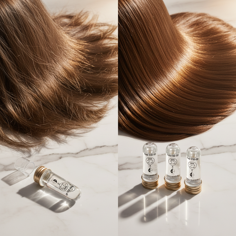 Transformation avant/après cheveux